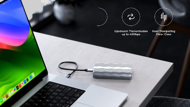 SATECHI USB4 NVMe SSD PRO シルバー SATECHI M.2 Enclosure, USB4 NVMe SSD Pro Enclosure, 40Gbps, up to